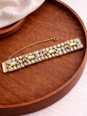 Vintage Aurora Borealis Rhinestone Bracelet